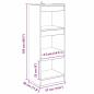 Preview: Bücherregal Eiche handwerklich 40 x 30 x 103 cm Holzwerkstoff