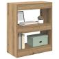 Preview: Bücherregal Eiche handwerklich 60 x 30 x 72 cm Holzwerkstoff