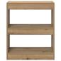 Preview: Bücherregal Eiche handwerklich 60 x 30 x 72 cm Holzwerkstoff
