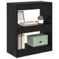 Preview: Bücherregal Schwarze Eiche 60 x 30 x 72 cm Holzwerkstoff