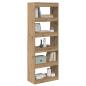 Preview: Bücherregal Eiche handwerklich 60 x 30 x 166 cm Holzwerkstoff
