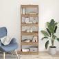 Preview: Bücherregal Eiche handwerklich 60 x 30 x 166 cm Holzwerkstoff