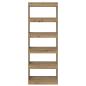 Preview: Bücherregal Eiche handwerklich 60 x 30 x 166 cm Holzwerkstoff