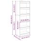 Preview: Bücherregal Eiche handwerklich 60 x 30 x 166 cm Holzwerkstoff