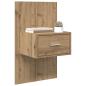Preview: Bettschrank 2 pcs Eiche handwerklich 48,5 x 32,5 x 80 cm