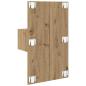 Preview: Bettschrank 2 pcs Eiche handwerklich 48,5 x 32,5 x 80 cm