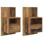 Preview: Bettschrank 2 pcs Altholz 48,5 x 32,5 x 80 cm Holzwerkstoff