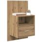 Preview: Bettschrank 2 pcs Eiche handwerklich 48,5 x 32,5 x 80 cm