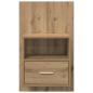 Preview: Bettschrank 2 pcs Eiche handwerklich 48,5 x 32,5 x 80 cm