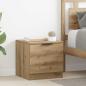 Preview: ARDEBO.de - Bettschrank 2 pcs Eiche handwerklich 40 x 39 x 40 cm