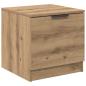 Preview: Bettschrank 2 pcs Eiche handwerklich 40 x 39 x 40 cm