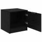 Preview: Bettschrank 2 pcs Schwarze Eiche 40 x 39 x 40 cm Holzwerkstoff