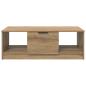 Preview: Couchtisch Eiche handwerklich 100 x 50 x 36 cm Holzwerkstoff
