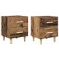 Preview: Bettschrank 2 pcs Altholz 40 x 35 x 47,5 cm Holzwerkstoff