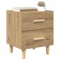 Preview: Bettschrank 2 pcs Eiche handwerklich 40 x 35 x 47,5 cm