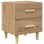 Preview: Bettschrank 2 pcs Eiche handwerklich 40 x 35 x 47,5 cm