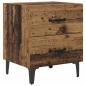 Preview: Bettschrank 2 pcs Altholz 40 x 35 x 47,5 cm Holzwerkstoff