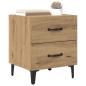 Preview: Bettschrank Eiche handwerklich 40 x 35 x 47,5 cm Holzwerkstoff