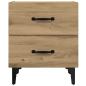 Preview: Bettschrank Eiche handwerklich 40 x 35 x 47,5 cm Holzwerkstoff