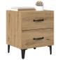 Preview: Bettschrank 2 pcs Eiche handwerklich 40 x 35 x 47,5 cm