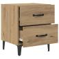 Preview: Bettschrank 2 pcs Eiche handwerklich 40 x 35 x 47,5 cm