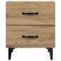 Preview: Bettschrank 2 pcs Eiche handwerklich 40 x 35 x 47,5 cm