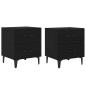 Preview: Bettschrank 2 pcs Schwarze Eiche 40 x 35 x 47,5 cm