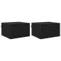Preview: Nachttisch 2 pcs Schwarze Eiche 34 x 30 x 20 cm Holzwerkstoff