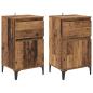 Preview: Nachttisch 2 pcs Altholz 40 x 35 x 70 cm Holzwerkstoff