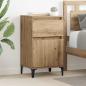 Preview: ARDEBO.de - Nachttisch Eiche handwerklich 40 x 35 x 70 cm Holzwerkstoff