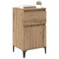 Preview: Nachttisch Eiche handwerklich 40 x 35 x 70 cm Holzwerkstoff