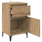 Preview: Nachttisch Eiche handwerklich 40 x 35 x 70 cm Holzwerkstoff