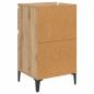 Preview: Nachttisch Eiche handwerklich 40 x 35 x 70 cm Holzwerkstoff