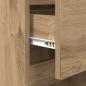 Preview: Nachttisch Eiche handwerklich 40 x 35 x 70 cm Holzwerkstoff