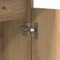 Preview: Nachttisch Eiche handwerklich 40 x 35 x 70 cm Holzwerkstoff
