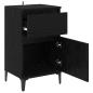 Preview: Nachttisch 2 stk. Schwarz Eichen-Optik 40 x 35 x 70 cm