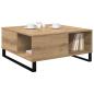 Preview: Couchtisch Eiche handwerklich 80 x 80 x 36.5 cm Holzwerkstoff