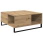 Preview: Couchtisch Eiche handwerklich 80 x 80 x 36.5 cm Holzwerkstoff
