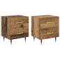 Preview: Nachttisch 2 pcs Altholz 40 x 35 x 47,5 cm Holzwerkstoff