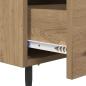 Preview: Nachttisch Eiche handwerklich 40 x 35 x 47,5 cm Holzwerkstoff