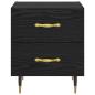 Preview: Nachttisch 2 pcs Schwarze Eiche 40 x 35 x 47,5 cm Holzwerkstoff