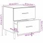Preview: Nachttisch Altholz 40 x 35 x 47,5 cm Holzwerkstoff