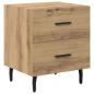 Preview: Nachttisch 2 pcs Eiche handwerklich 40 x 35 x 47,5 cm
