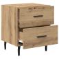Preview: Nachttisch 2 pcs Eiche handwerklich 40 x 35 x 47,5 cm