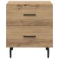 Preview: Nachttisch 2 pcs Eiche handwerklich 40 x 35 x 47,5 cm