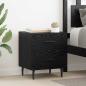 Preview: ARDEBO.de - Nachttisch 2 pcs Schwarze Eiche 40 x 35 x 47,5 cm Holzwerkstoff
