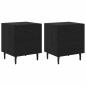 Preview: Nachttisch 2 pcs Schwarze Eiche 40 x 35 x 47,5 cm Holzwerkstoff