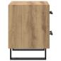 Preview: Nachttisch Eiche handwerklich 40 x 35 x 47,5 cm Holzwerkstoff