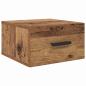 Preview: Nachttisch Wandmontiert Altholz 35 x 35 x 20 cm Holzwerkstoff