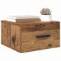 Preview: Nachttisch Wandmontiert Altholz 35 x 35 x 20 cm Holzwerkstoff